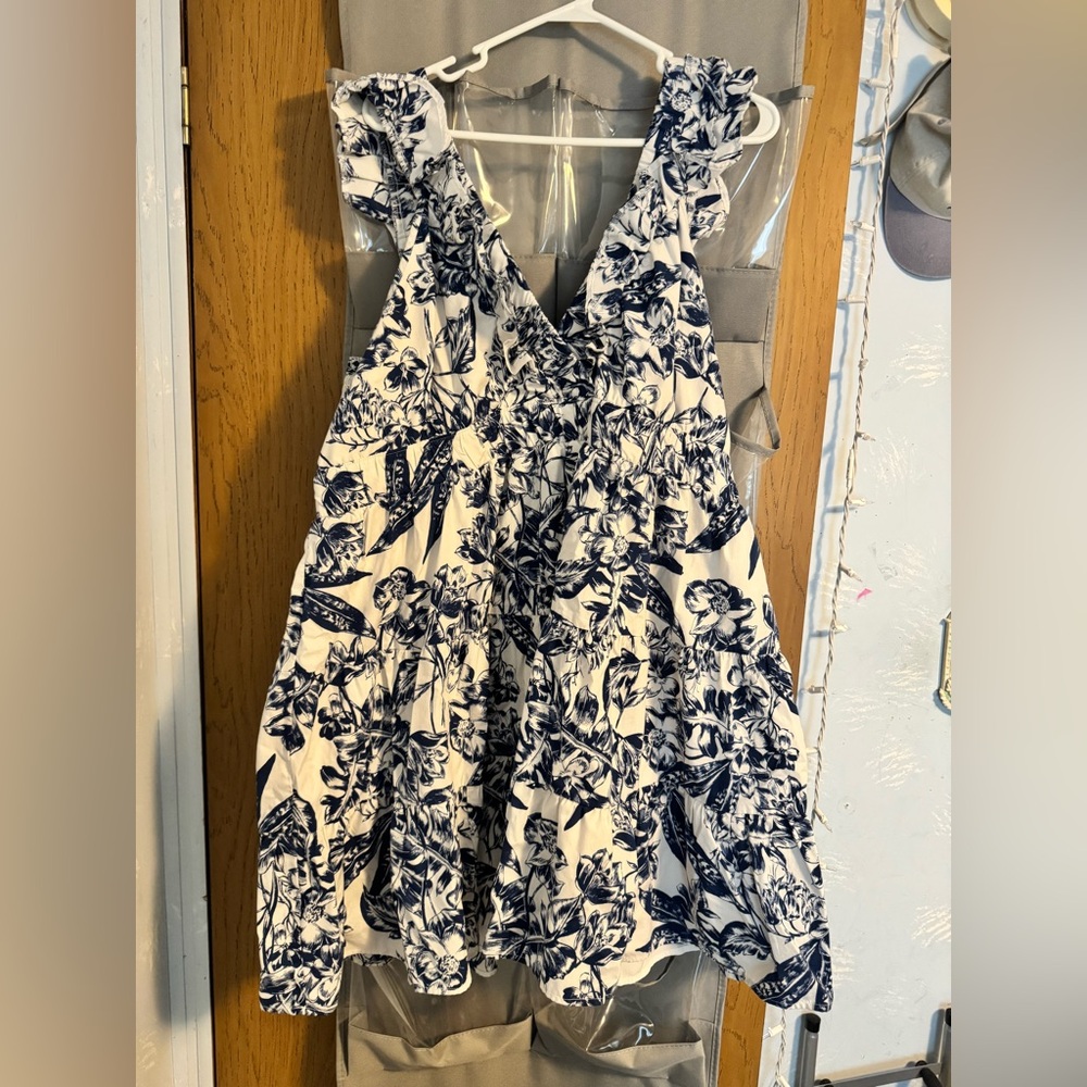 Abercrombie & Fitch Blue and White Floral Mini Dress